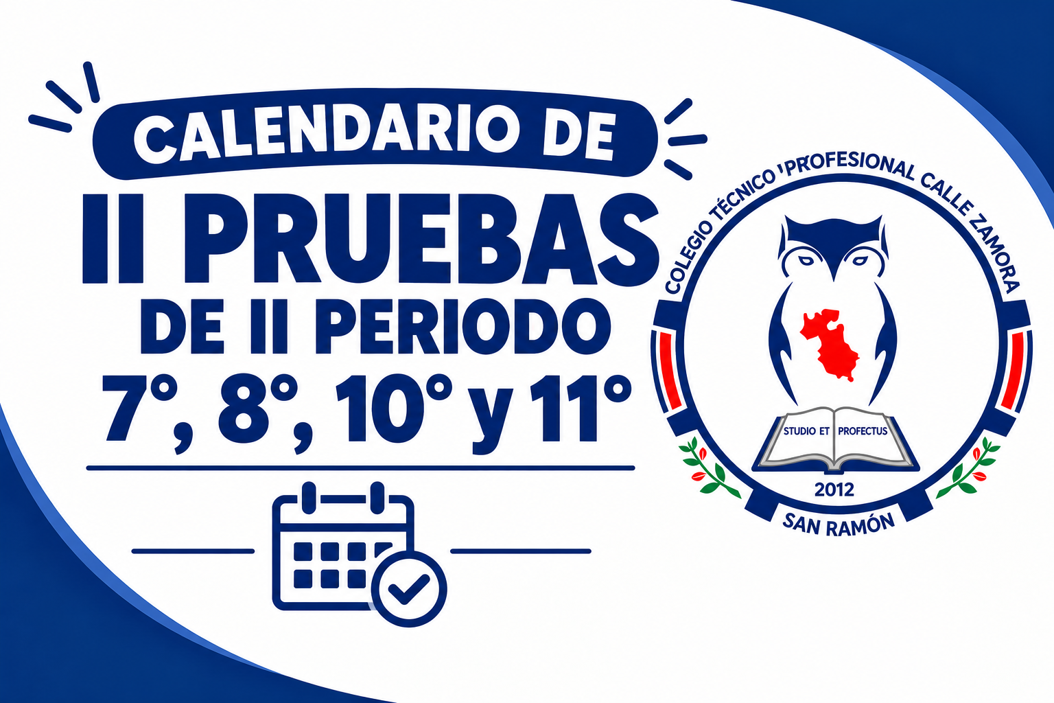 Calendario de II Pruebas del II Período